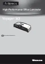 Preview for 2 page of Fellowes Voyager A3 Manual