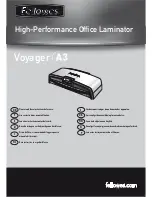 Fellowes Voyager A3 Quick Start Manual preview