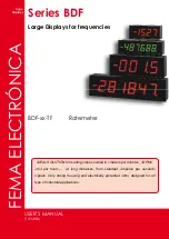 Fema Electronica BDF Series User Manual preview