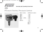 Предварительный просмотр 25 страницы Fema DCM Series Assembly And Operating Instructions Manual