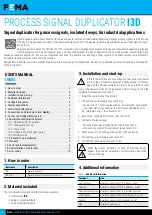 Предварительный просмотр 2 страницы Fema I3 Series User Manual