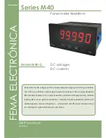 Preview for 1 page of Fema M40-D User Manual