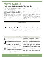 Предварительный просмотр 2 страницы Fema M40-D User Manual