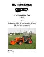 Предварительный просмотр 1 страницы Femco B7410 Owner'S Manual