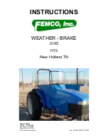 Femco WEATHER-BRAKE 2145 Instructions Manual preview