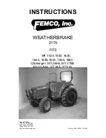 Предварительный просмотр 1 страницы Femco WEATHERBRAKE 2175 Instructions Manual