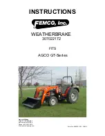 Femco WEATHERBRAKE 307022172 Instructions Manual preview