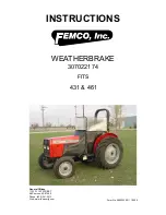 Preview for 1 page of Femco WEATHERBRAKE 307022174 Instructions Manual