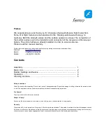 Preview for 2 page of Femo Apus4 Operating Instructions Manual