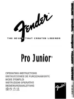 Предварительный просмотр 1 страницы Fender 021-3103-000 Operating Instructions Manual