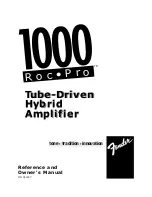 Fender 1000 Roc-Pro 22-6878 Reference And Owner'S Manual preview