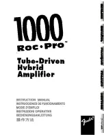 Fender 1000 Roc-Pro Instruction Manual предпросмотр