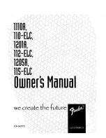 Fender 110-ELC Owner'S Manual предпросмотр