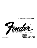 Fender 160 PS Manual предпросмотр