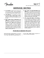 Предварительный просмотр 4 страницы Fender 2147000000 Service Manual