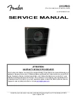 Preview for 1 page of Fender 215 PRO Service Manual