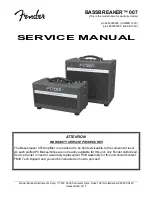 Fender 2160506000 Service Manual preview