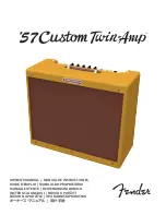 Предварительный просмотр 1 страницы Fender '57 Custom Twin-Amp Owner'S Manual