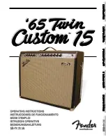 Fender 65 Twin Custom 15 Operating Instructions Manual preview