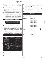 Предварительный просмотр 27 страницы Fender 6946000000 Owner'S Manual