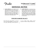 Preview for 4 page of Fender 8140000000 Service Manual