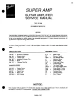 Предварительный просмотр 2 страницы Fender '93 Super Amp Service Manual