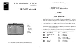 Preview for 1 page of Fender Acoustasonic Junior Service Manual