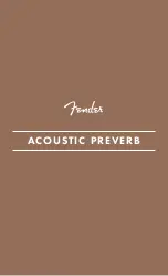 Fender ACOUSTIC PREVERB Manual preview