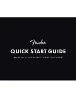 Fender American Acoustasonic Telecaster Series Quick Start Manual preview