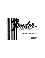 Fender American Vintage 72 Telecaster Custom Owner'S Manual preview