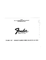 Preview for 8 page of Fender American Vintage 72 Telecaster Custom Owner'S Manual