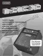 Fender Amp B-DEC 30 Owner'S Manual preview