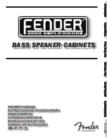 Fender Bass Speaker Cabnets Owner'S Manual preview