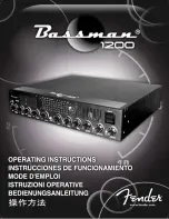 Fender Bassman 1200 Operating Instructions Manual preview