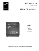 Preview for 1 page of Fender Bassman 25 Service Manual