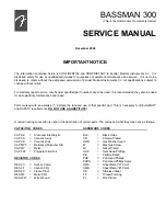 Preview for 2 page of Fender Bassman 300 Service Manual