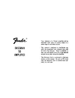 Предварительный просмотр 2 страницы Fender Bassman 50 Owner'S Manual