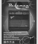 Fender Bassman 60 Operating Instructions Manual предпросмотр