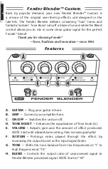 Preview for 6 page of Fender Blender Custom Owner'S Manual