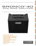 Fender BRONCO 40 Quick Start Manual предпросмотр