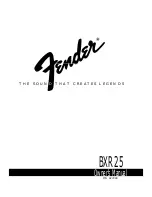 Fender BXR 25 Owner'S Manual предпросмотр