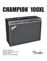 Fender CHAMPION 100XL Series Owner'S Manual preview