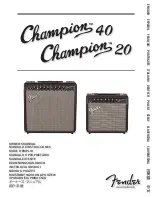 Fender Champion 20 Owner'S Manual preview