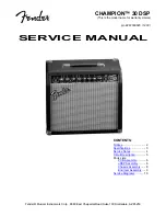 Fender CHAMPION 30 DSP Service Manual preview