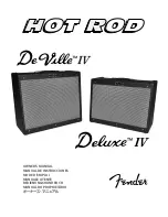 Preview for 1 page of Fender De Ville IV Owner'S Manual