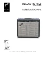 Предварительный просмотр 1 страницы Fender Deluxe 112 Plus Service Manual