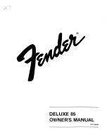 Предварительный просмотр 1 страницы Fender DELUXE 85 Owner'S Manual