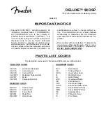 Preview for 2 page of Fender Deluxe 90 DSP Service Manual