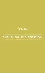 Fender DUEL PUGILIST DISTORTION Quick Start Manual preview