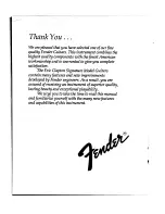 Preview for 2 page of Fender Eric Clapton Stratocaster User Manual